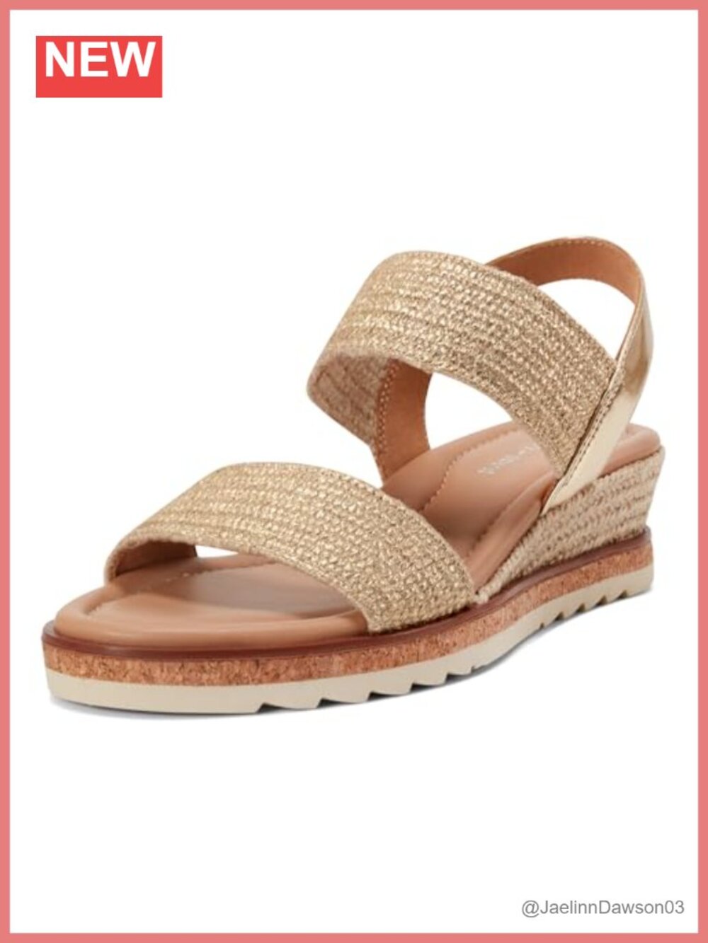 Women's Wedge Sandals with Cushioned Arch Support Slip-On